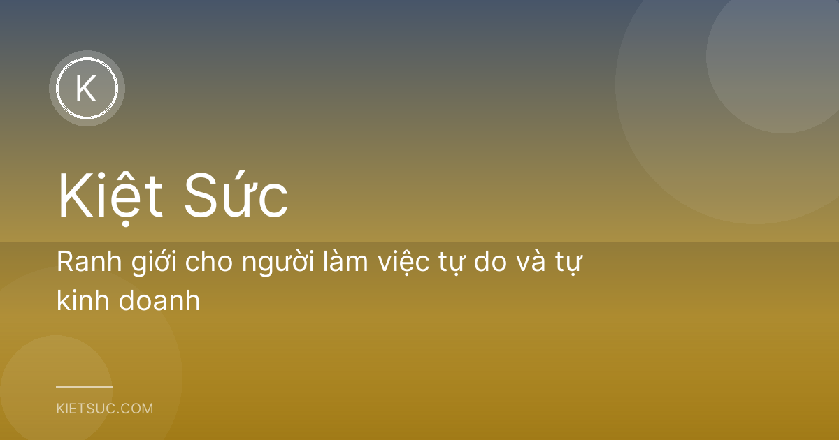 Ranh giới cho người làm việc tự do và tự kinh doanh